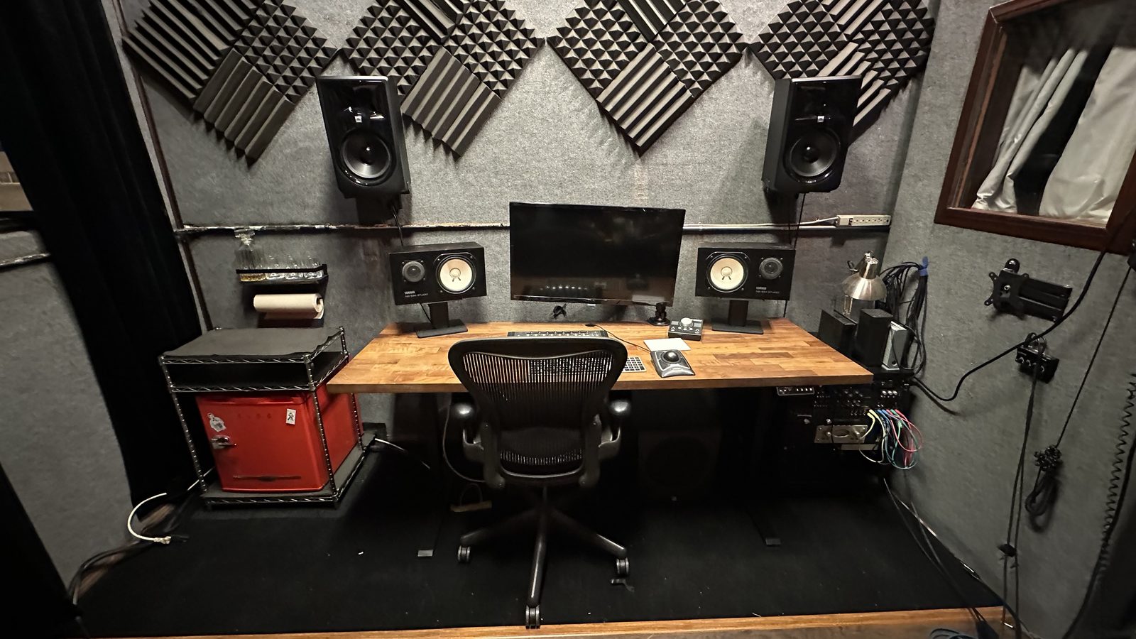 Studio console and monitors